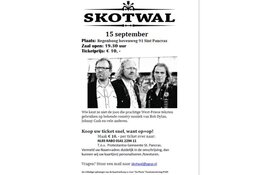 Skotwal geeft op 15 september een optreden in Sint Pancras
