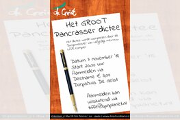 Pancrasser Dictee is er weer op 7 november