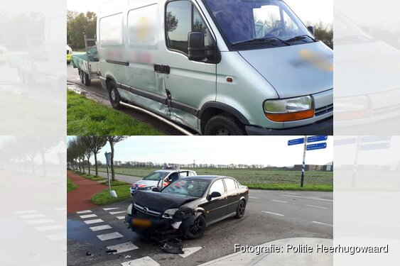 Veel blikschade bij aanrijding Oudkarspel