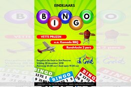 Eindejaarsbingo in Dorpshuis De Geist