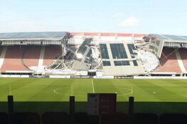 Dak AZ-stadion gedeeltelijk ingestort