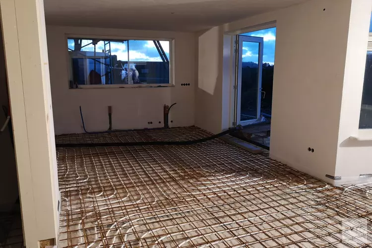 Vloerverwarming in combinatie de magnesietvloer