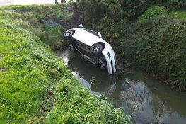Moeder en dochter geraken met auto in sloot Noord-Scharwoude