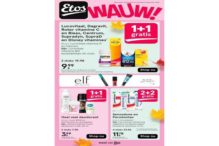 Aanbiedingen bij Etos Drogisterij John en Ans