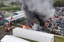 Grote brand aan de Overtoom in Heerhugowaard