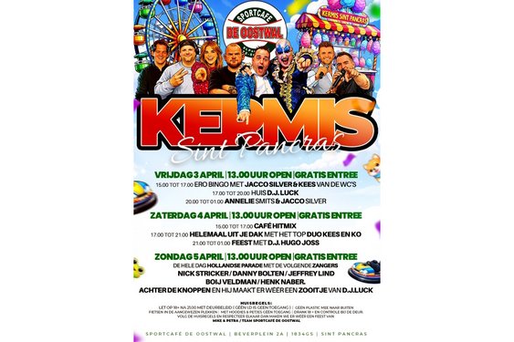 Kermis Sint Pancras vier je natuurlijk bij De Oostwal