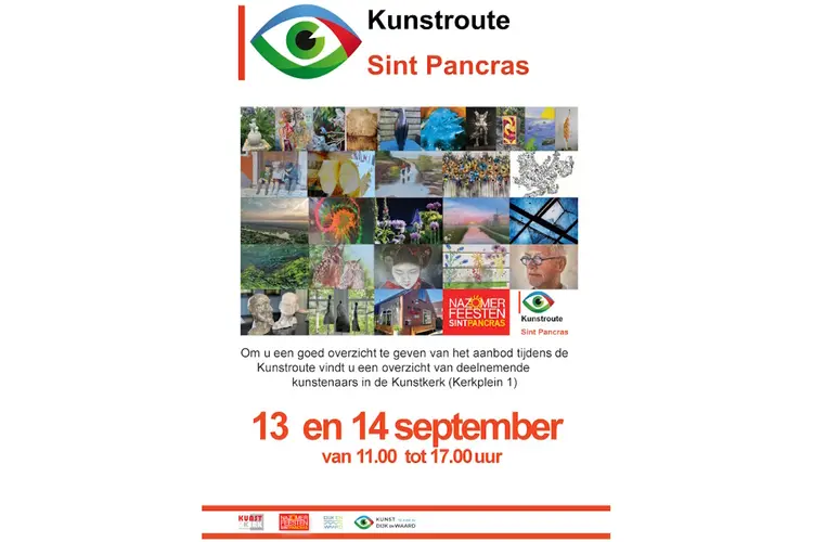 Kunstroute Sint Pancras op 13 en 14 september
