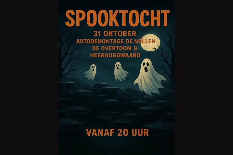 Spooktocht op een autokerkhof? Het kan bij Autodemontage De Nollen