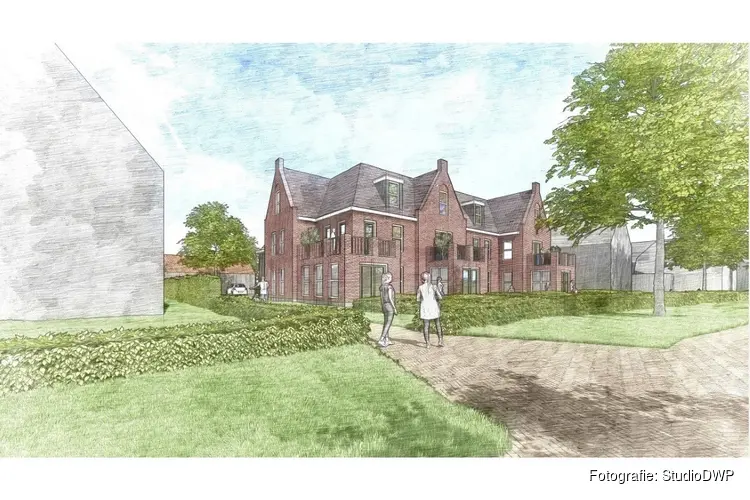 Voorlopig ontwerp appartementengebouw Madderom-locatie Sint Pancras