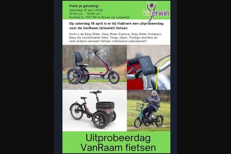 ViaErwin Uitprobeerdag op zaterdag 18 april
