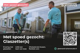 Vacature: Glaszetter (ZZP / Dienstverband) – Regio Noord-Holland