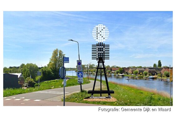 Plaatsing Baken 2 bij de Broekhornerbrug