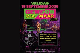Extra voordeel op laatste tickets Gewoon Doe Maar in Hotel Heer Hugo