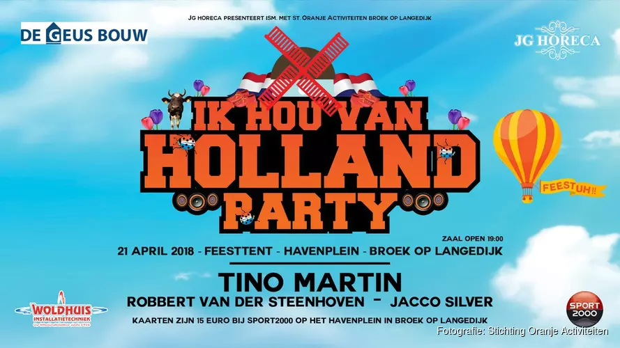 Ik hou van Holland tijdens Koningsdag in Broek op Langedijk