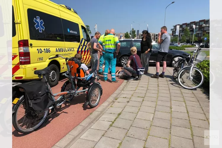 Oudere dame gewond na fietsongeval